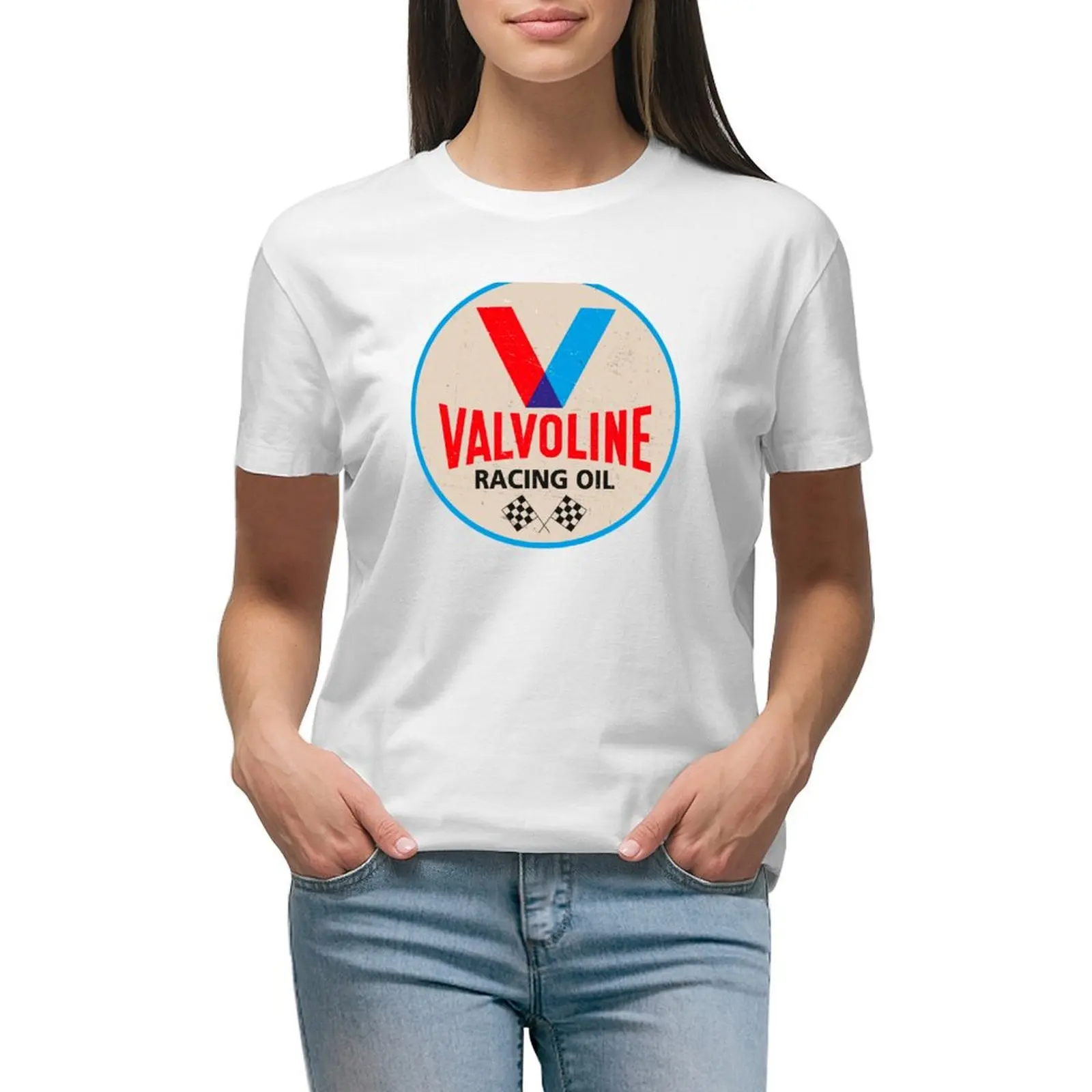 

Valvoline Racing oil vintage sign 1960 T-shirt funny vintage clothes animal print shirt for girls Woman T-shirts