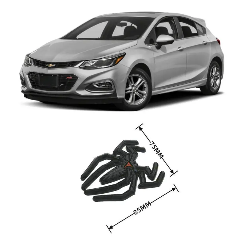 2pc 3D Metal Black Widow Spider Logo Car Sticker For Chevrolet cruze captiva Malibu TRANS SPORT TRAX VIVANT VOLT CORVETTE EPICA