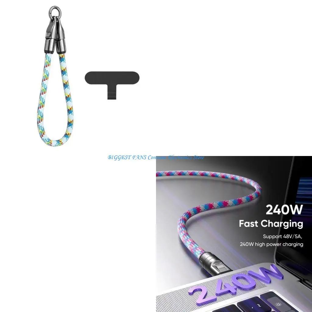 

PD240W USB Type C Charging Data Line Lanyard for Phone Connectivitys
