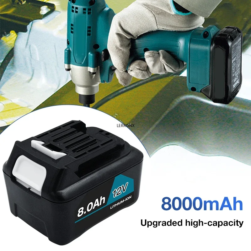 10.8V 12V Max 8000mAh Li-ion Power Tools Rechargeable Battery and Charger for Makita BL1040 BL1040B BL1020B BL1041 BL1016 BL1021