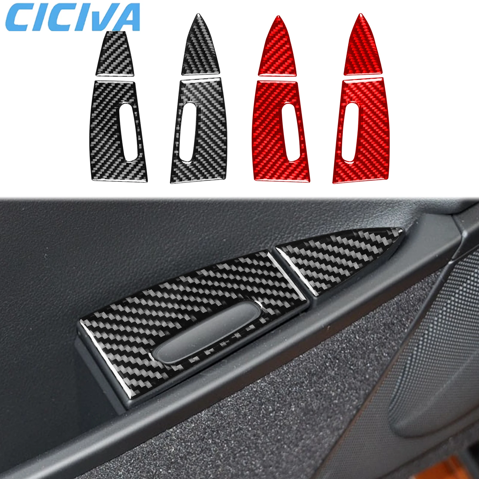 

For Porsche Cayenne S GTS Turbo 2003-2010 Carbon Fiber Door Ashtray (with hole) Car Accessories Interior Cover Sticker Auto Trim