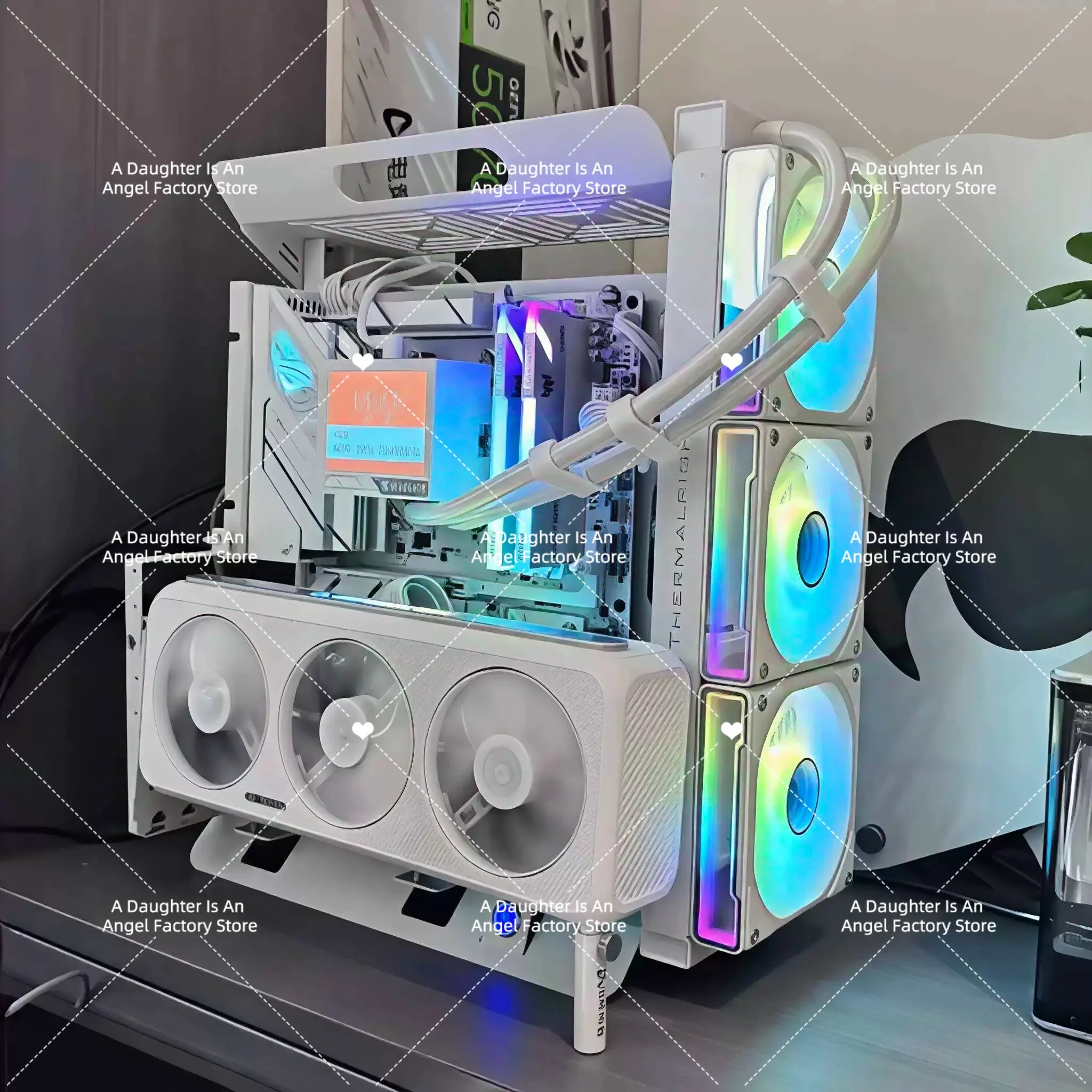 Open Chassis 240/360 Water-cooled Air-cooled ATX/matx Rack Graphics Card Vertical Computer Host Small Chassis