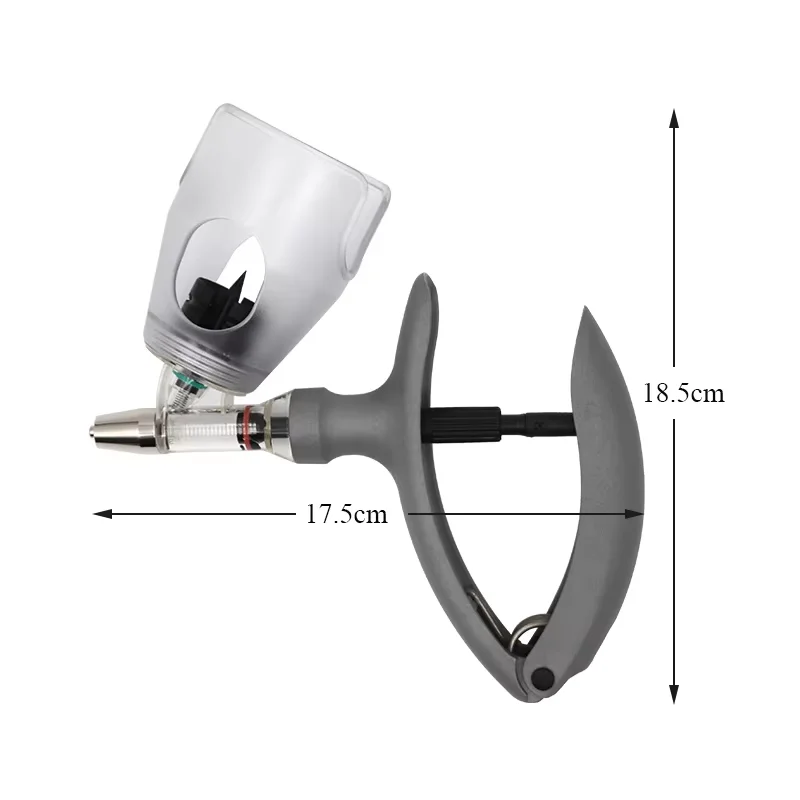 2 мл/5 мл автоматический ветеринарный непрерывный шприц для инъекций животных, регулируемая вакцина с бутылкой для скота, свиней, крупного рогатого скота, овец