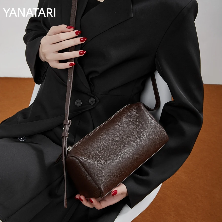 

YANATARI Luxury woman Shoulder bag soft leather large capacity fashion tote bag Handbag top grain leather luxury underarm bags