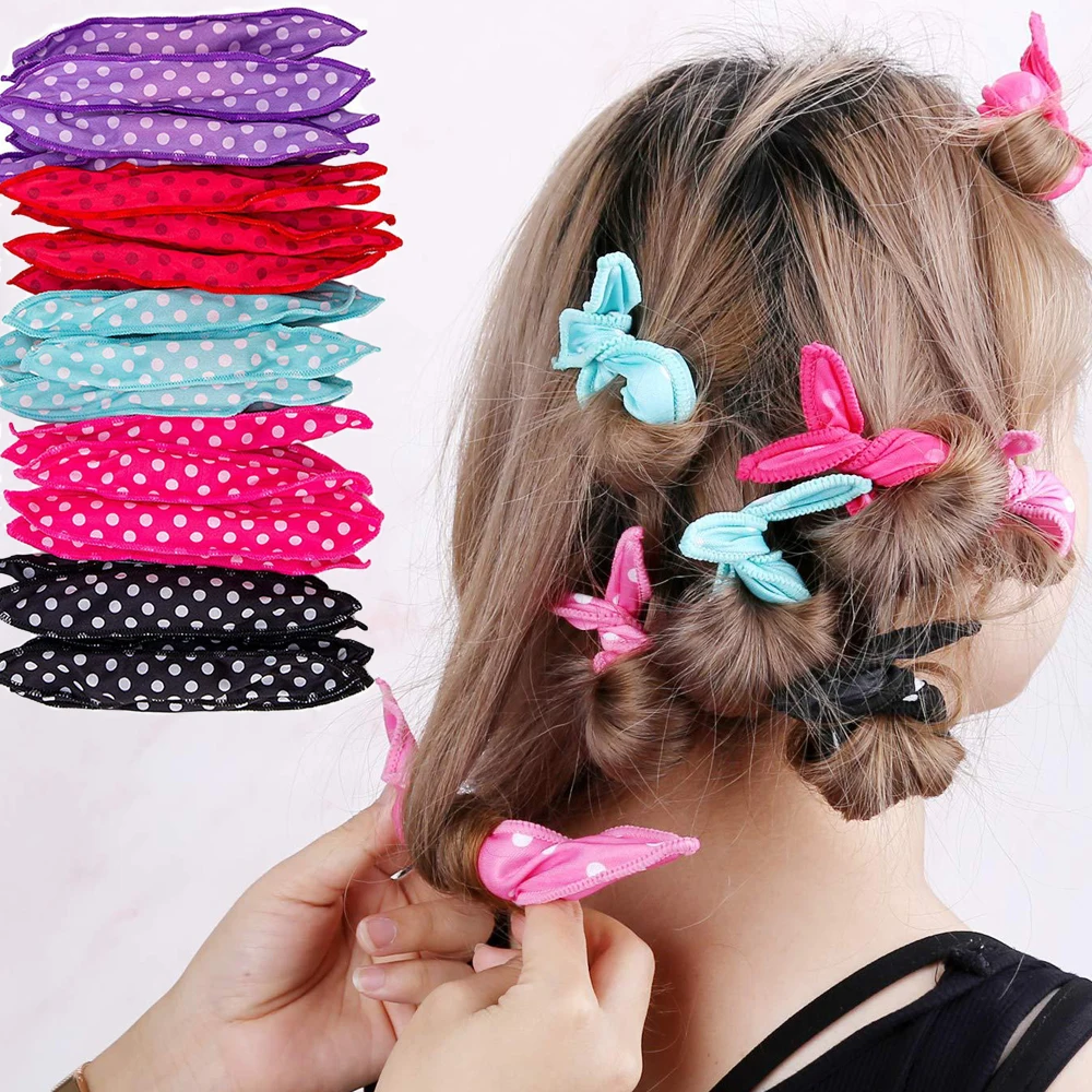 

Soft Sleep Hair Rollers Pillow Sponge Rollers Stain No Heat Hair Rollers Overnight Hair Rollers No Heat Curlers 5 PCS