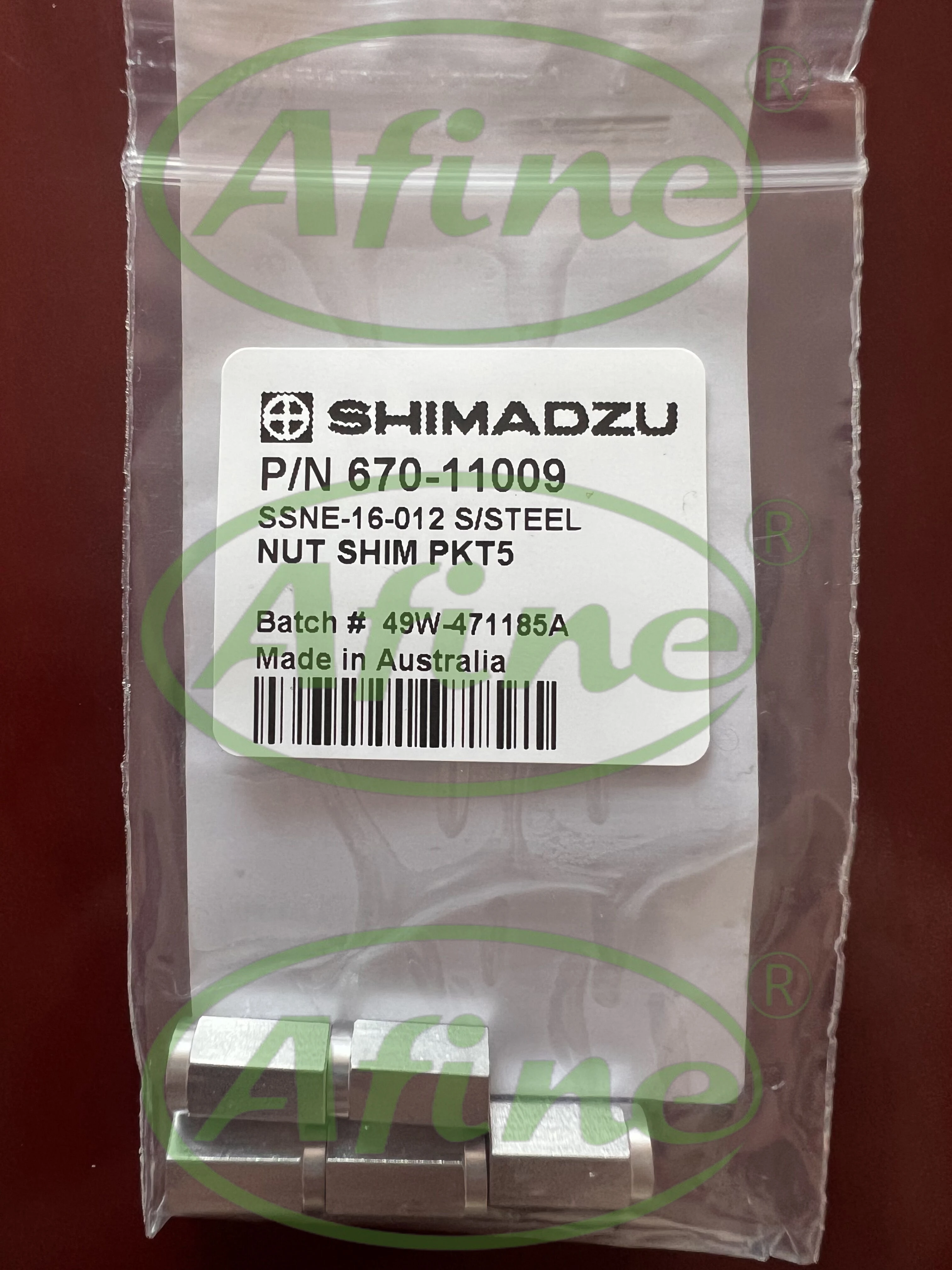 

AFINE Shimadzu 670-11009 (SSNE16/012) Column Mounting Nut, 5/pk