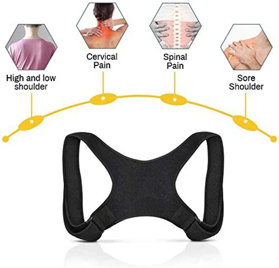 Boys Girls Adjustable Posture Corrector Back Support Children Shoulder Belt Rectify Straighten Correction Pain Relief Beauty Kid