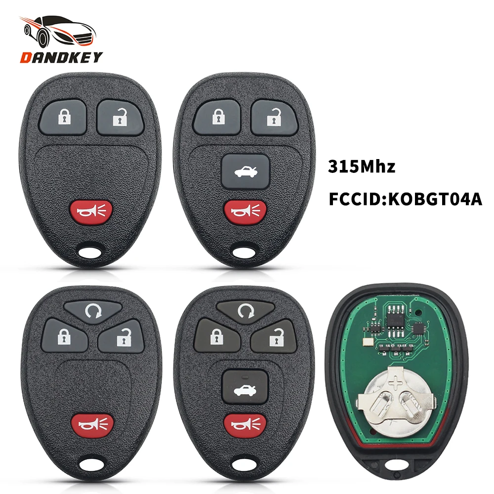 Dandkey KOBGT04A For Chevrolet Buick HHR 2006 2007 2008 2009 2010 2011 Smart 3 Buttons Car Remote Key Fob 315MHz Fob 3 Buttons