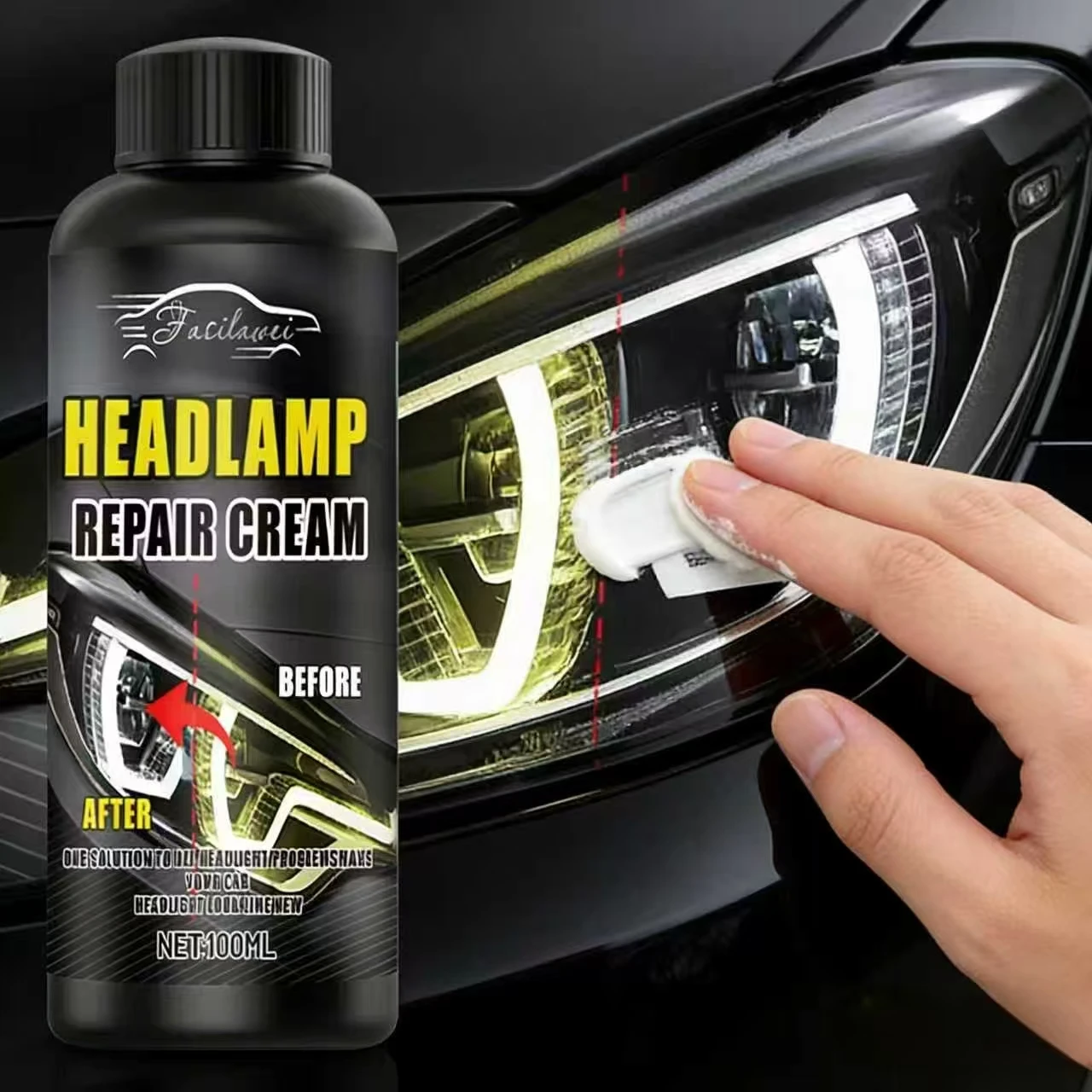 

100 мл крем для ремонта фар BMW и Toyota — уход за осветляющей лампой переднего восстановления фар автомобиля