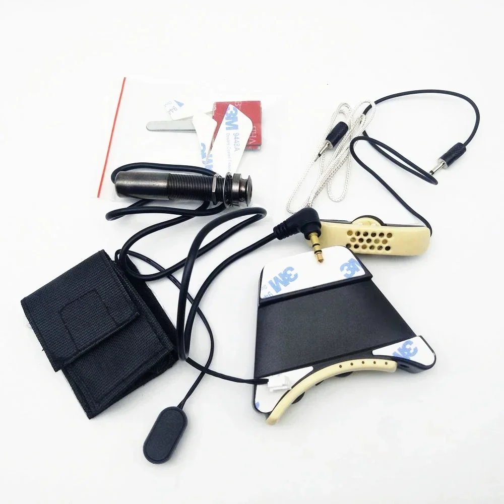 Acoustic Guitar Pickup Active Piezo Dual Mode Pickup with Microphone Beat Pad System