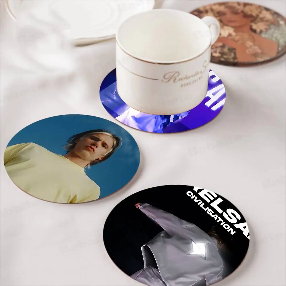 Rapper Orelsan Coaster Wooden Drink Tray Suitable for Restaurants and Coffee Shops Easy To Wash and Clean