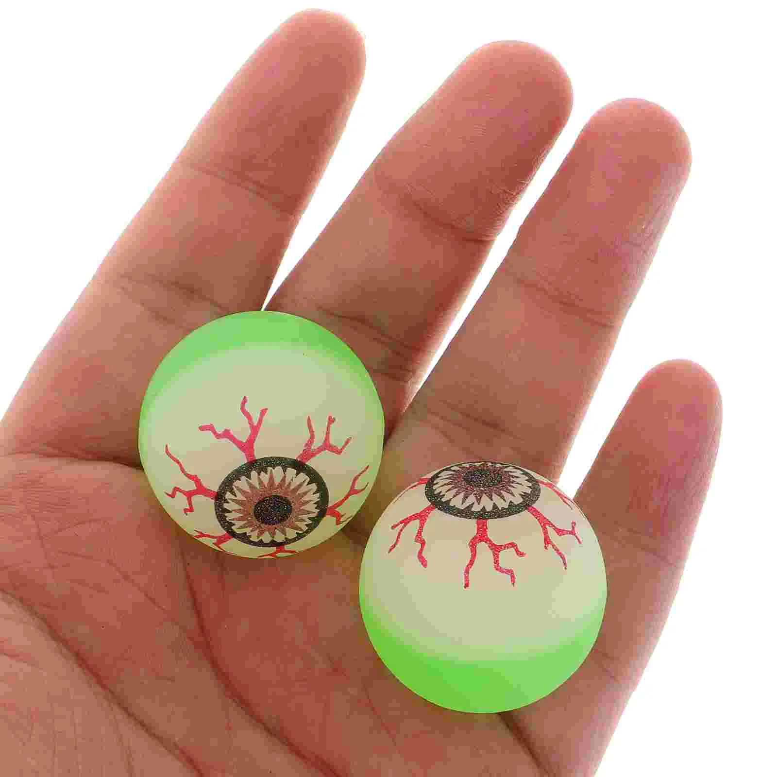 12 Pcs Halloween Christmas Glow-in-the-dark Bouncy Ball Solid Bouncing Toy Vending Machine Lighted Rubber