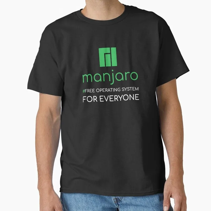 ManjaroLinux Linux Ubuntu Linux Operating System Graphic T‑Shirt Short Sleeve Tees Geek IT Developer Fan Gift Streetwear S-6XL