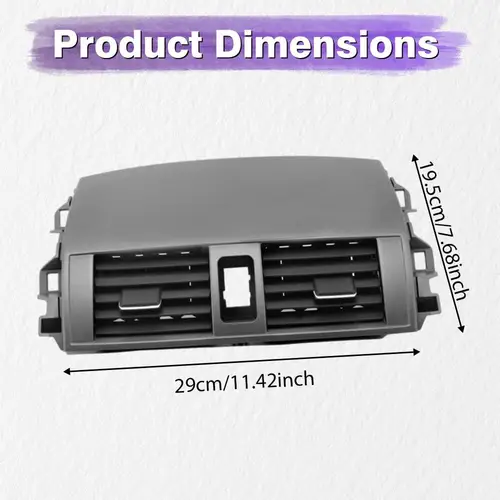Imagen 2 del producto Panel de ventilación de aire A/C para tablero central apto para Toyota Corolla 2009-2013 tablero de ventilación de salida de CA reemplazar 55670-02160 55670-02163