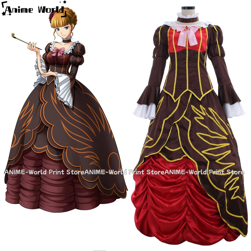 《Custom Size》Anime Umineko No Naku Koro Ni Beatrice Party Fashion Lolita Long Dress Skirt Uniform Cosplay Costume Any Size