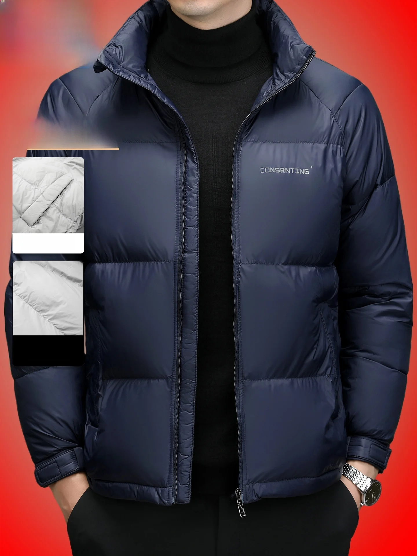 

Мужская утепленная куртка TUCANO с воротником-стойкой, ультратонкая, из хлопка, теплая, модная, повседневная одежда