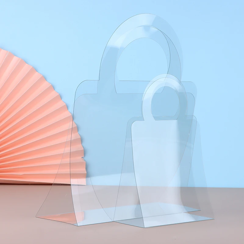 

1 шт., прозрачная ПЭТ-букет свежих цветов, сумка с цветами, упаковка, сумка для фестивалей, вечеринок, посылка с розами, портативная упаковочная сумка