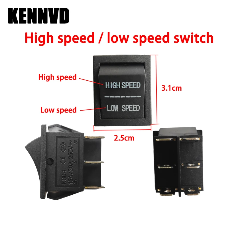 子供電動乗用車前進後退ハンドルペダル電源スタート高低速ヒューズ充電ポート電圧表示スイッチ