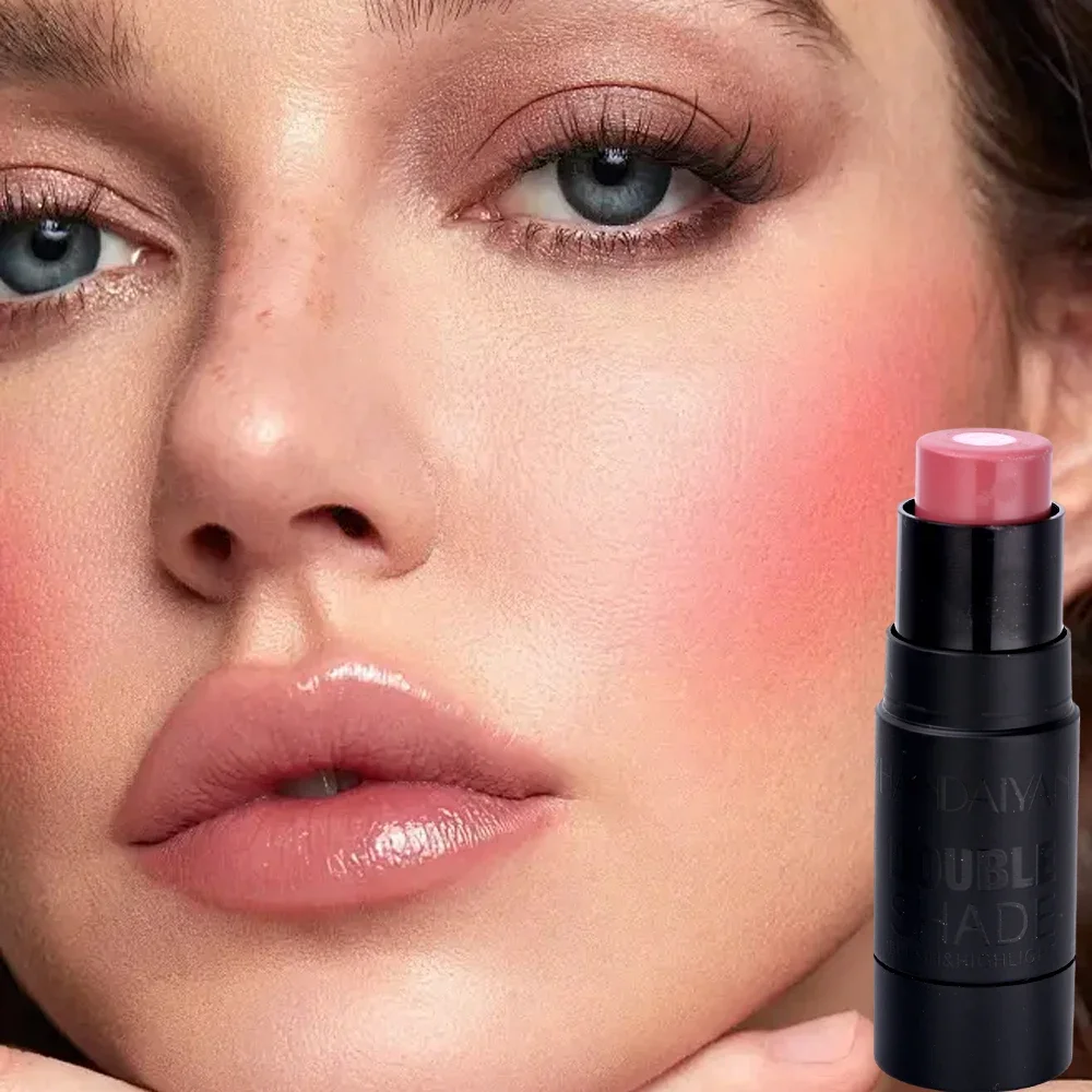 Multi-function Blush Stick Natural Cheek Face Rouge Blusher Cream Lasting High Color Rendering Brightening Skin Tone Waterproof