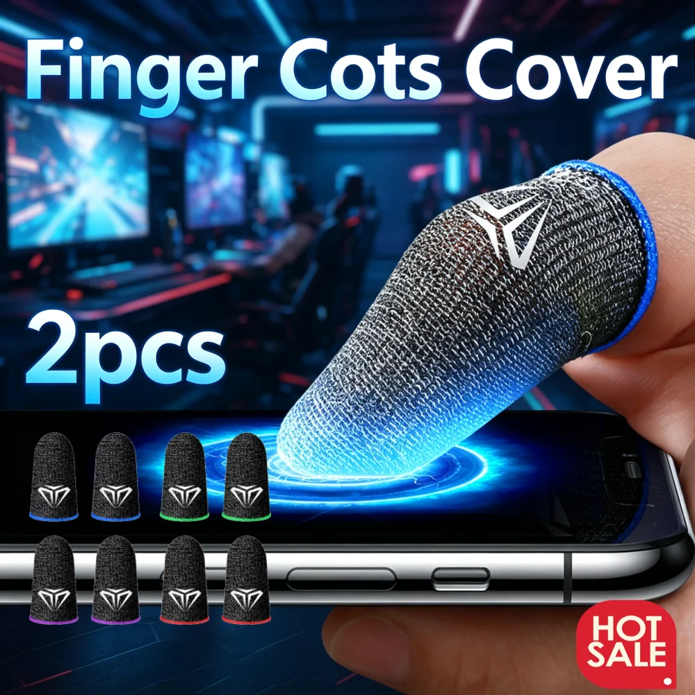 2 Fundas Protectoras para Dedos S02, Transpirables, para Control de Videojuegos, Compatibles con PUBG Mobile