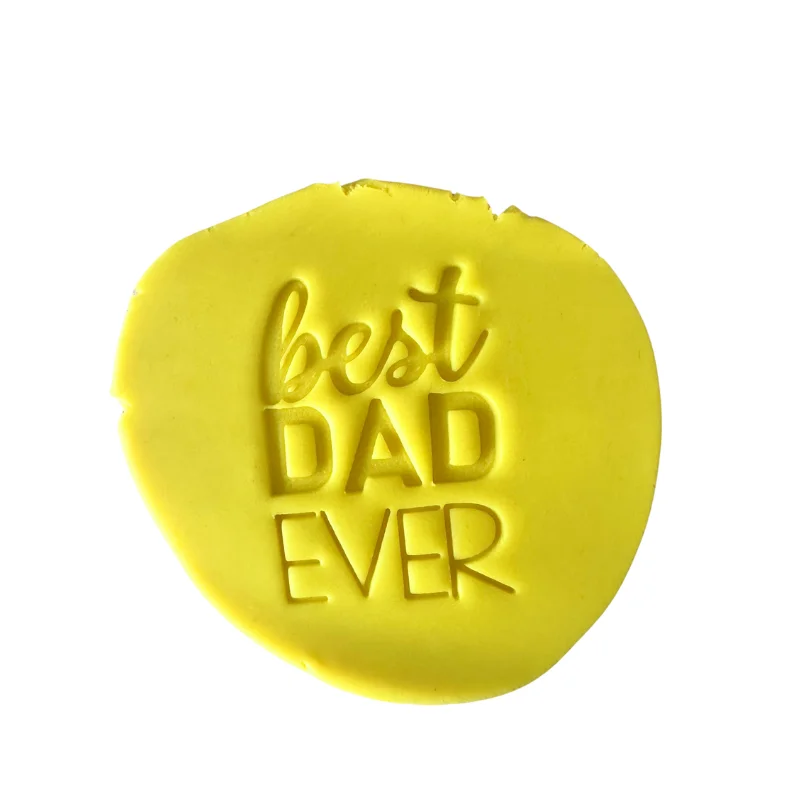 Cake decoration 3inch Best Dad Ever cookie Stamp Father's Day Plastic Embosser Mold Fondant cutter Mould fondant Baking tools