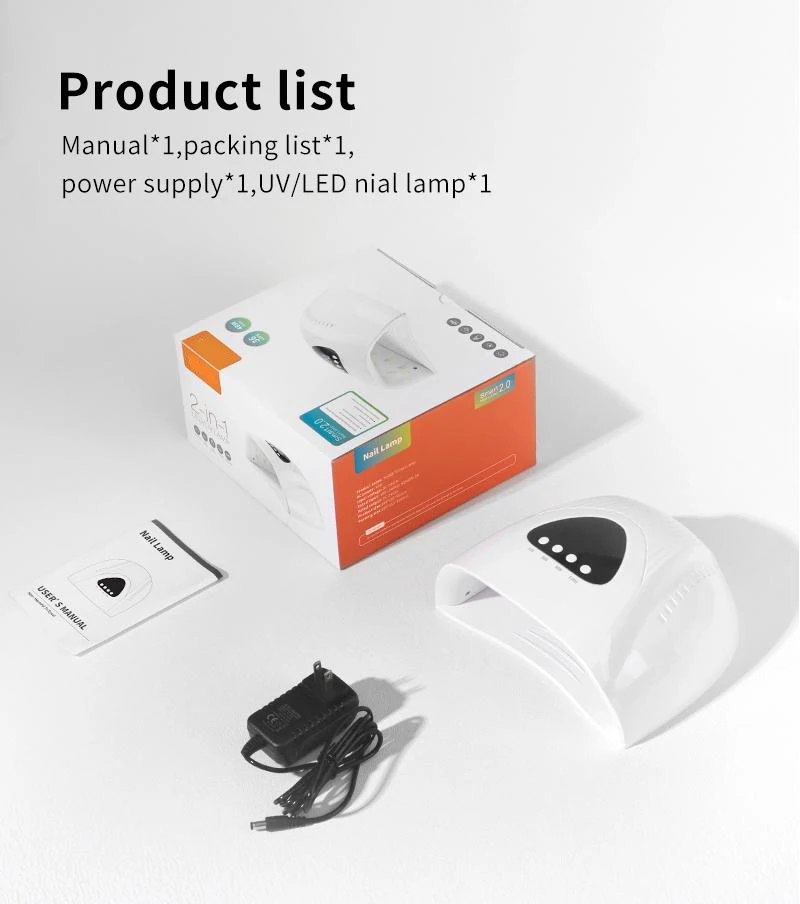 Lampada professionale per unghie a LED UV, lampada professionale per gel da 48 W, alta potenza, 36 LED, smalto per unghie, colla per cottura, asciugatura rapida, touch screen per la polimerizzazione del gel per unghie,