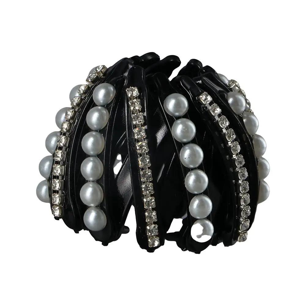 

Hair Grab Clip Meatball Head Headdress Pearl Hair Ring Women Ponytail Buckle Bird Nest Bun Maker Korean Style Hair Claw