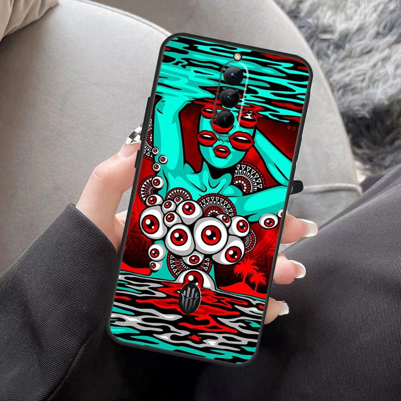Bunte Psychedelic Trippy Kunst Für ZTE Nubia Rot Magie 8 Pro Plus Fall Für RedMagic 7 6 Pro 6S 7S 6R 5G 5S Coque Fundas