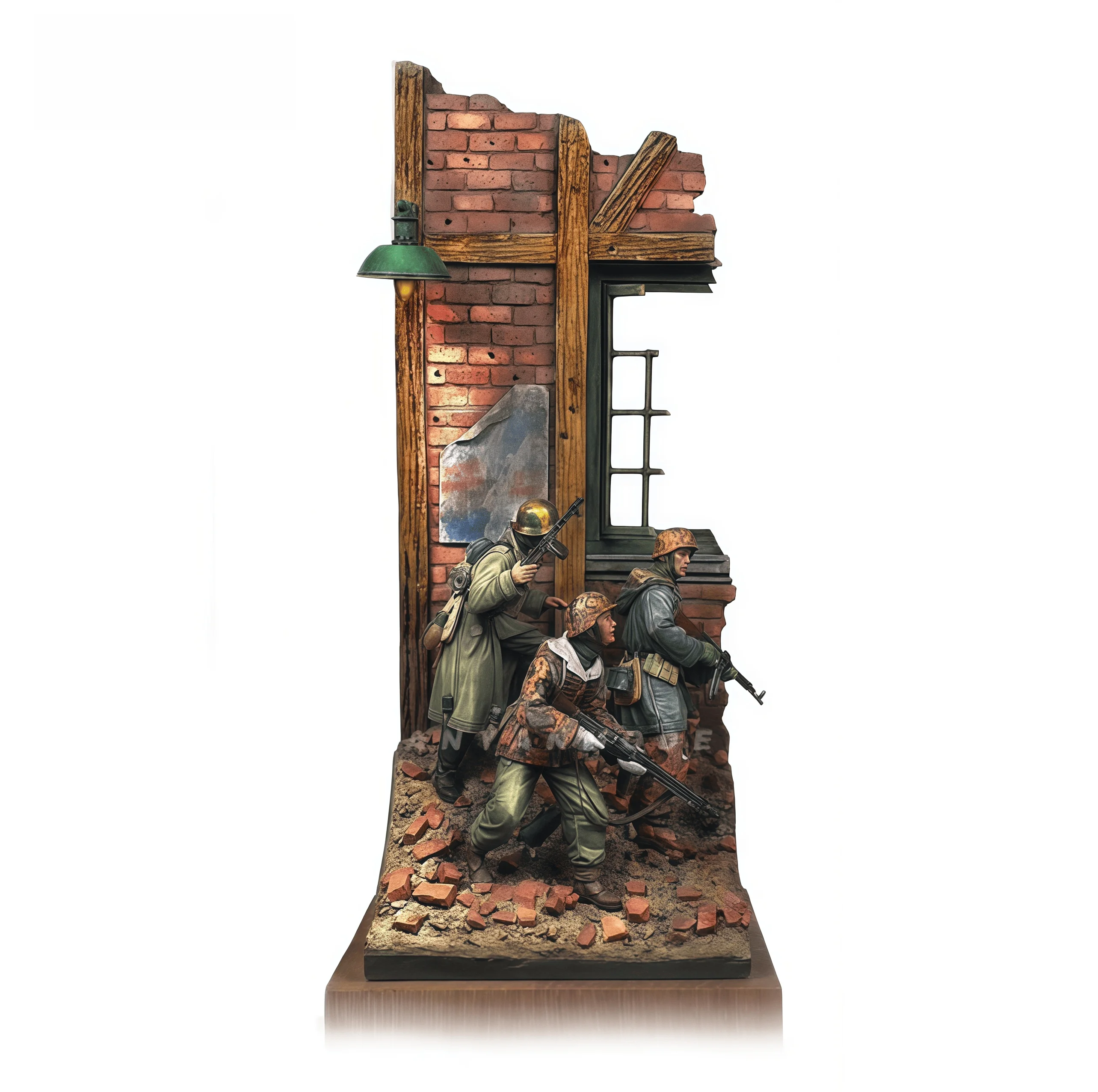 

1/35 Casting Resin Model Assembly Kit, Gk, Three People on The European Battlefield (including The Platform), Unpainted