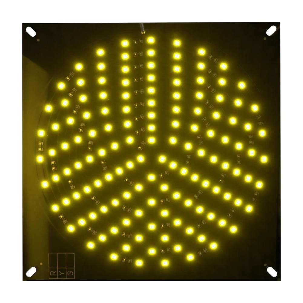 12V Solar Traffic Light LED Panel 180mm Aluminum Base Board Suited For Mobile Traffic Lights With Solar Panel Integration