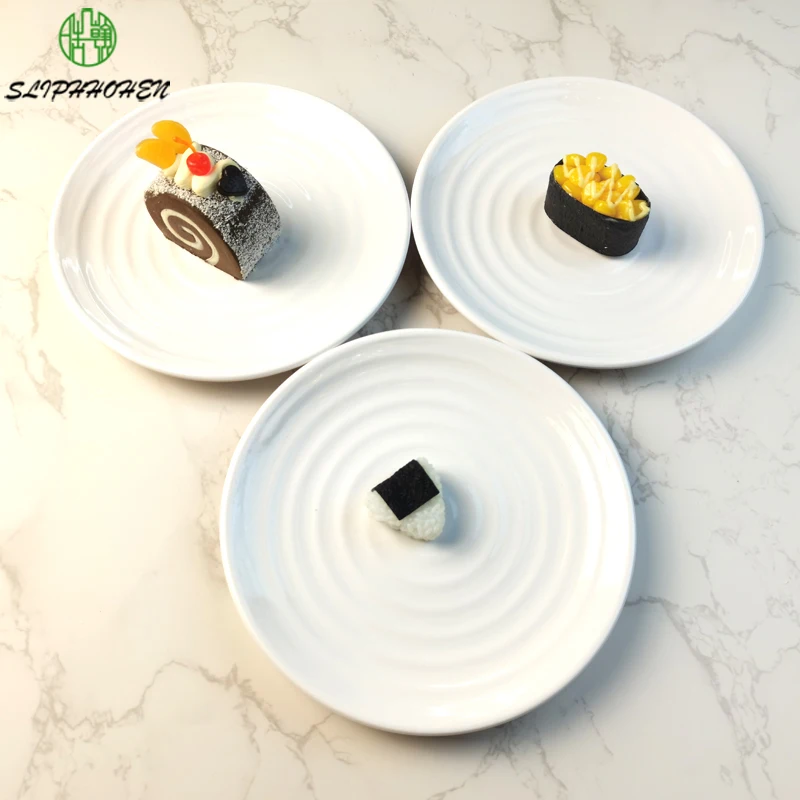 

Dining Room Dinner Plates Imitation Porcelain Tableware White Kitchen Utensils A5 Melamine Dinnerware Bone Dish