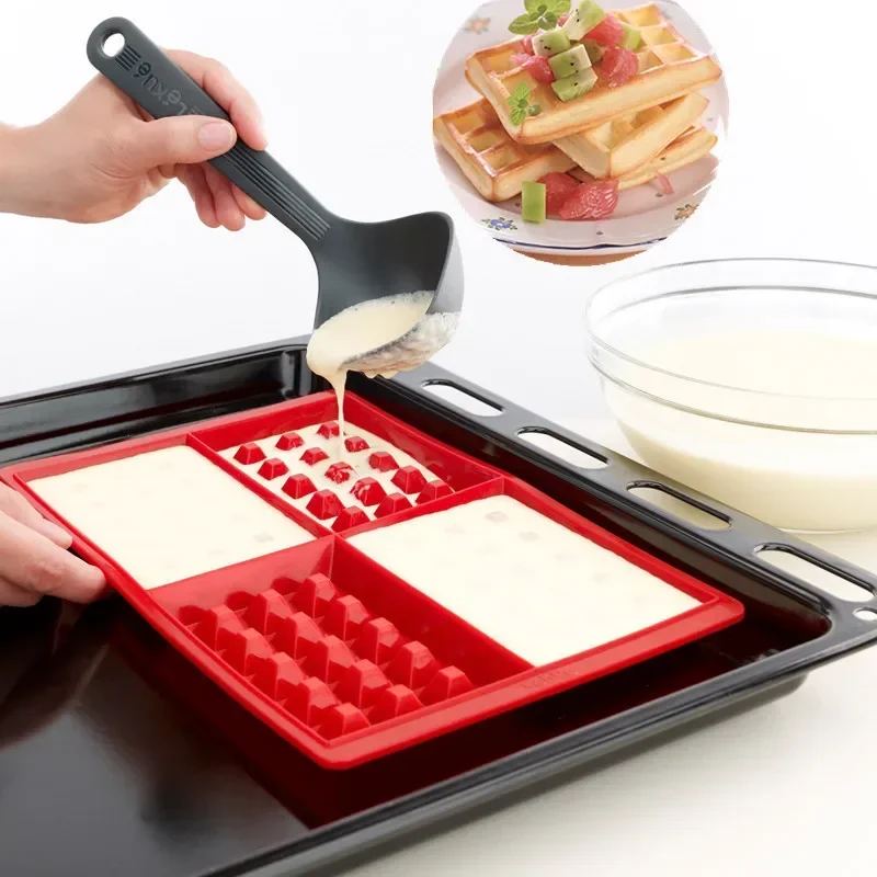 Waffle Makers For Kids Silicone Cake Mould Waffle Mould Silicone Bakeware Set Nonstick Silicone Baking Mold Set K20