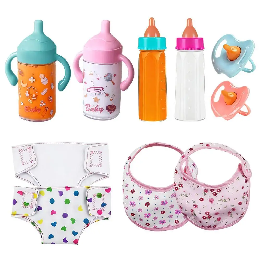 Magie Verschwinden Puppe Fütterung Set Verschwinden Milch Flasche Schnuller Utensilien Für Kinder Simulation Pretend Spielen Housekeeping Spielzeug
