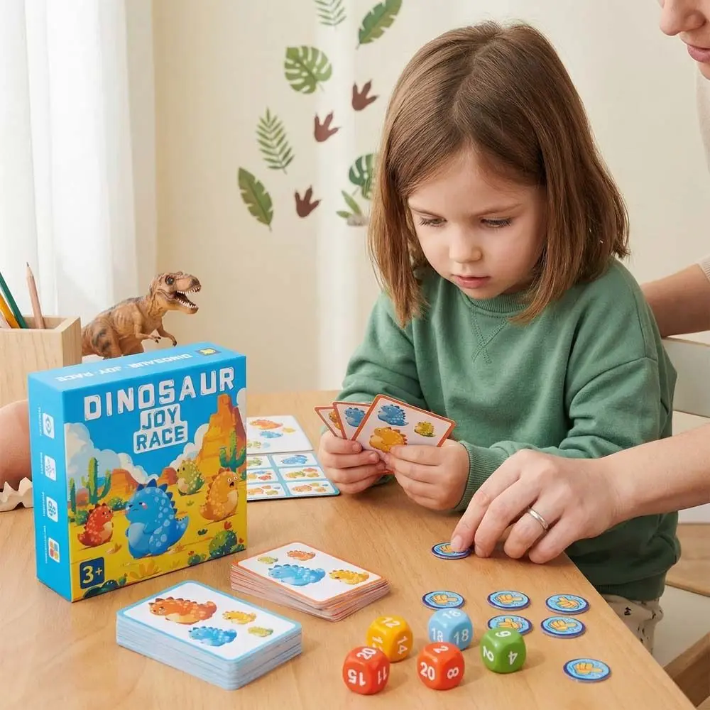

Wood Animal Joy Race Games Board Montessori Colorful Montessori Cognitive Ability Educational Dinosaur Counting Matching Games
