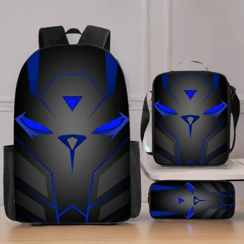 Classic Popular mechanical style 3D Print 3pcs/Set Student School Bags Laptop Daypack Backpack Crossbody Lunch bag Pencil Case