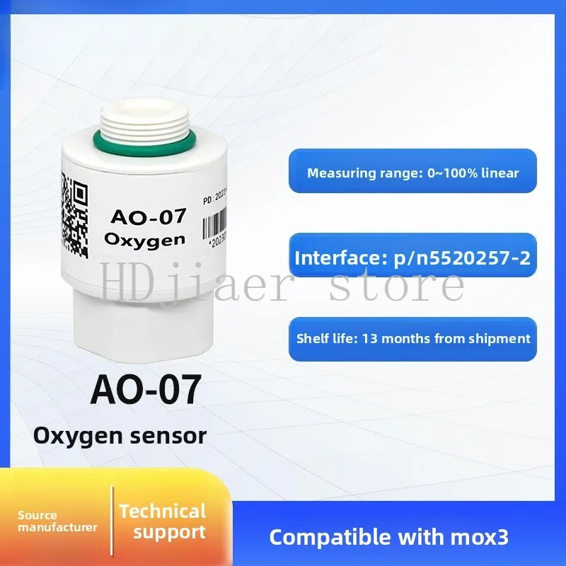 

AO-07 Oxygen Sensor Replaces MOX3 Module Oxygen Concentration Sensor Probe Oxygen Battery