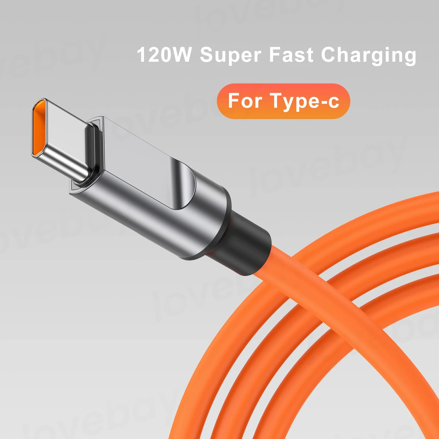 120W 6A Type C Cable Super Fast Charging Liquid Silicone Quick Charge USB Cable Usb C Charger Cable Data Cord for Xiaomi Huawei