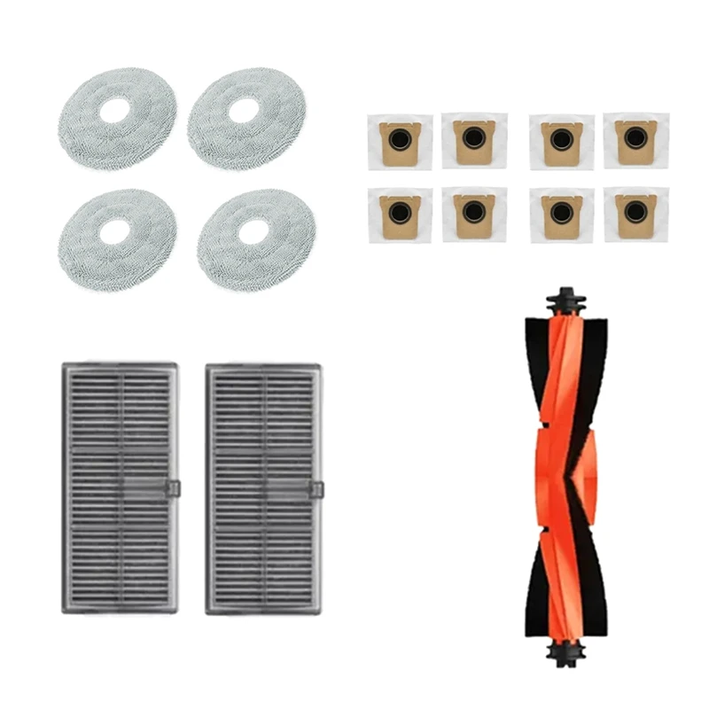 For Xiaomi Mijia M30S Robot Vacuum Cleaner Accessories Main Brush Hepa Filter Mop Cloth Dust Bag Replacement Parts