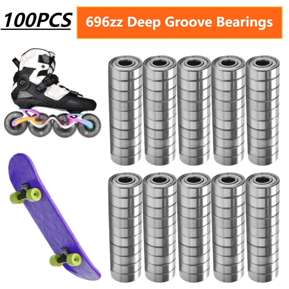 

100Pcs Ball Bearings Miniature Bearings Versatile Skateboard Bearings Carbon Steel Sealed Bearings for Roller Skates Mower