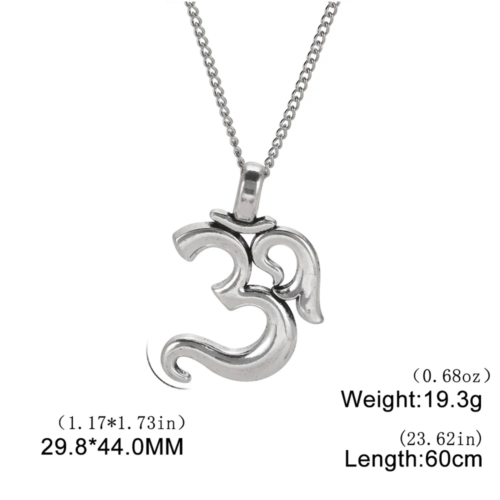 My Shape OM Hindu Yoga Necklaces AUM Ohm Buddhist Hinduism Yoga India Pendants Amulet Lucky Gift Fashion Jewelry for Women Men