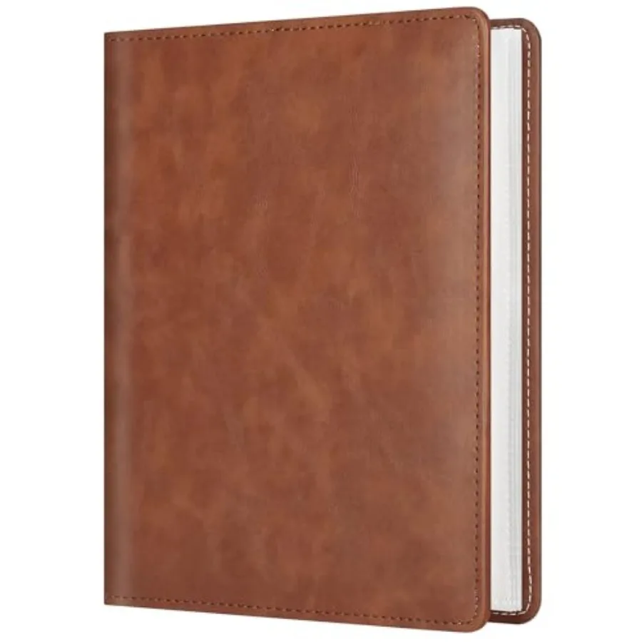 

Photo Album 4x6 Pictures, 112 Pockets Vintage Vegan Leather Cover Memory Book for Parents Grandparents with a Greeting Card
