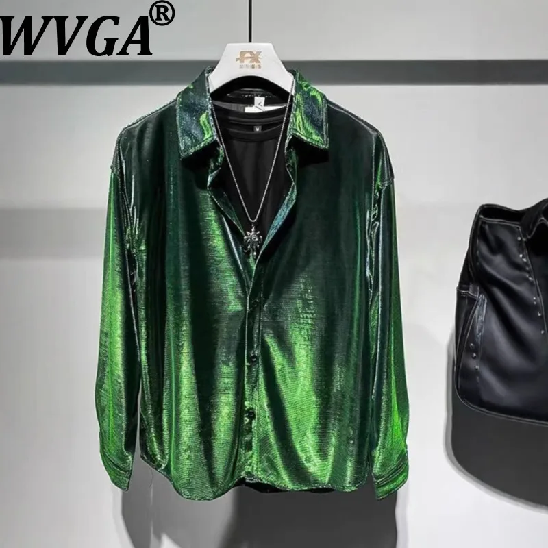 

WVGA Весна Осень Новые Мужчины Tide High Street Стиль Модная Рубашка С Длинным Рукавом Нишевый Шикарный Повседневный Топ с Отложным Воротником Ins Y2K W17287