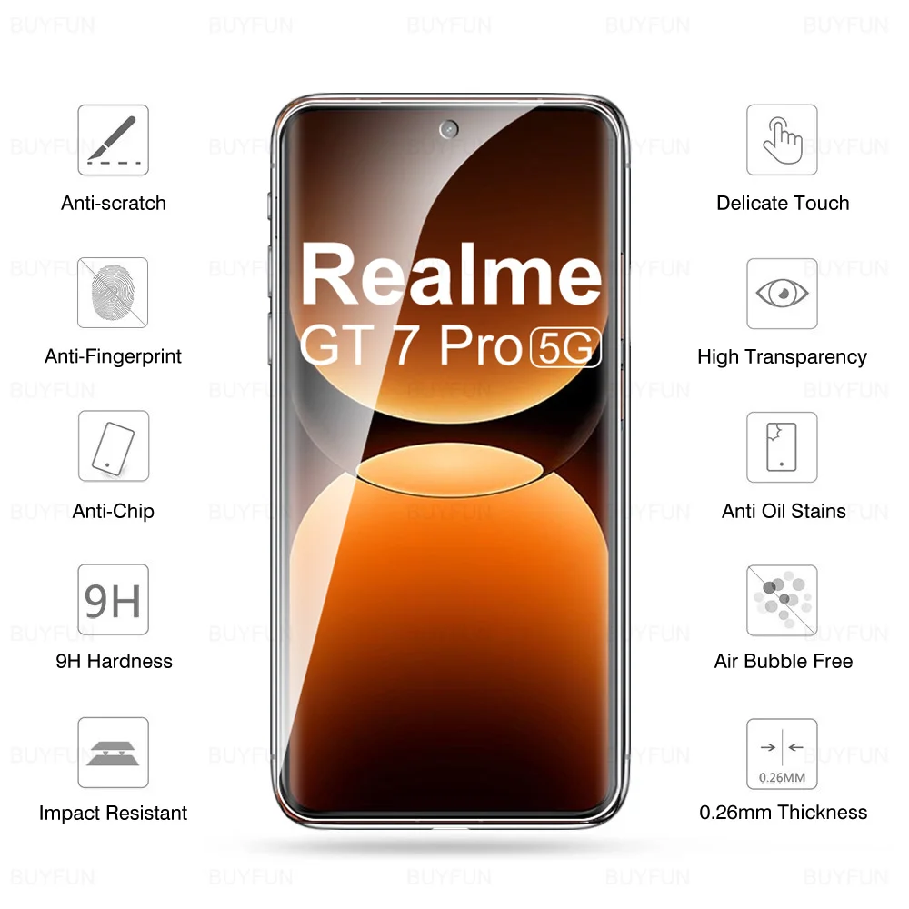 realmi GT 7Pro GT6 GT6T Neo6SE Full cover screen protector For Realme GT 7 Pro 5G 6 6t Neo6 SE GT7Pro HD Protective Glass 6.78in