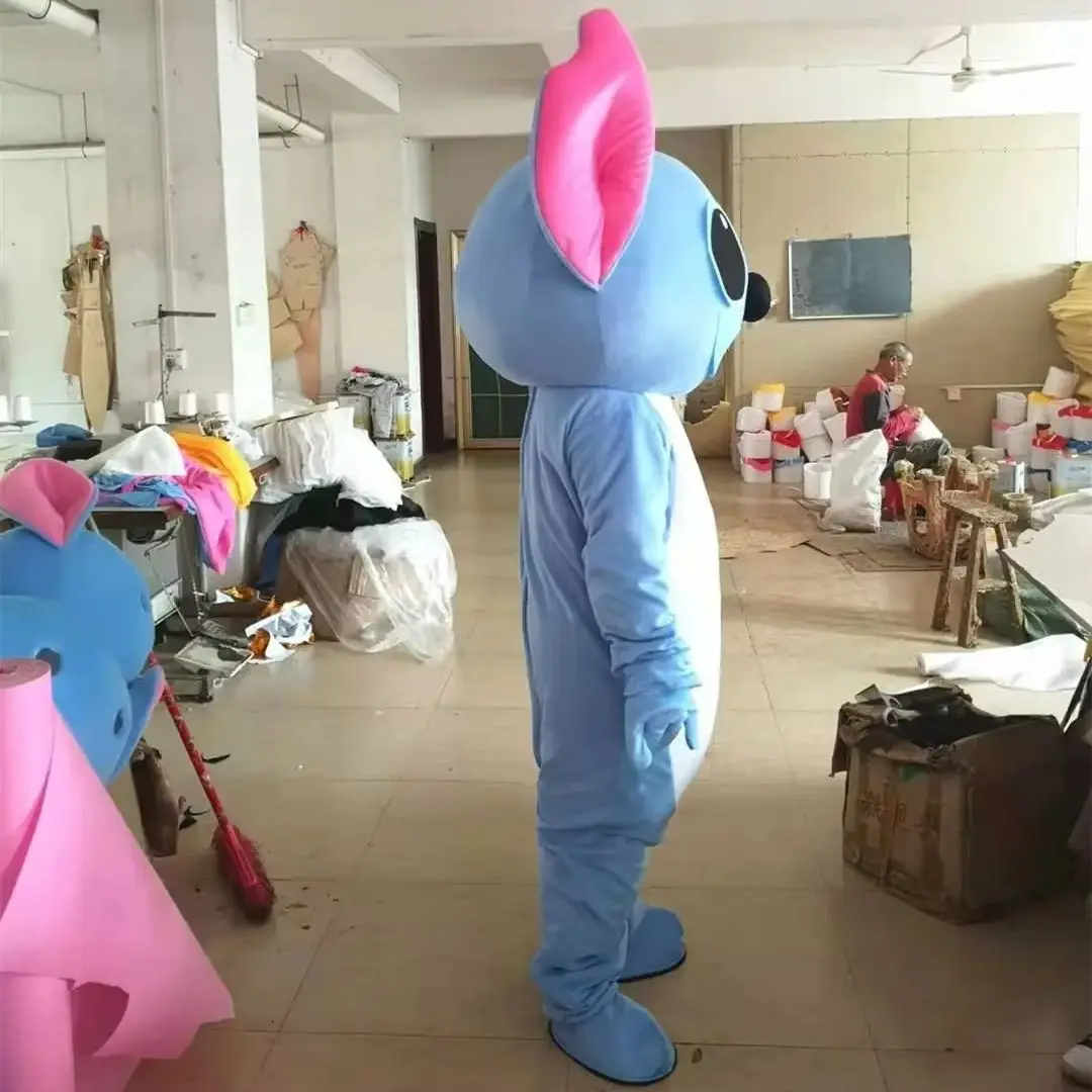 Neues blaues St-itch-Maskottchen-Kostüm für Halloween, Feiertagsfeier, Kostüm, Anime, Karneval, Party, für Erwachsene, Cartoon-Cosplay-Anzug, Geschenk