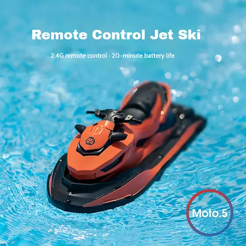 High-Speed Mini RC Jet Ski Boat, 2.4GHz, Dual Motors, 2 Speeds, 50m Range, Waterproof Toy for Boys Kids – Pool,Lake & Summer Fun