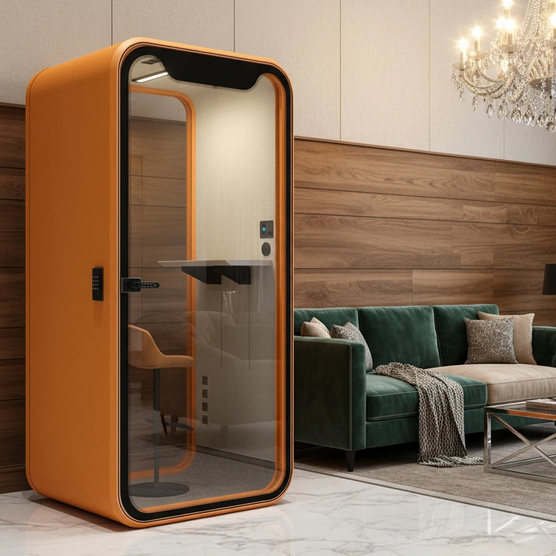 كشك مكتب جاهز قابل للتخصيص في استوديو غرفة الصمت كشك الهاتف المكتبي عازل للصوت للمكتب المحمول #3