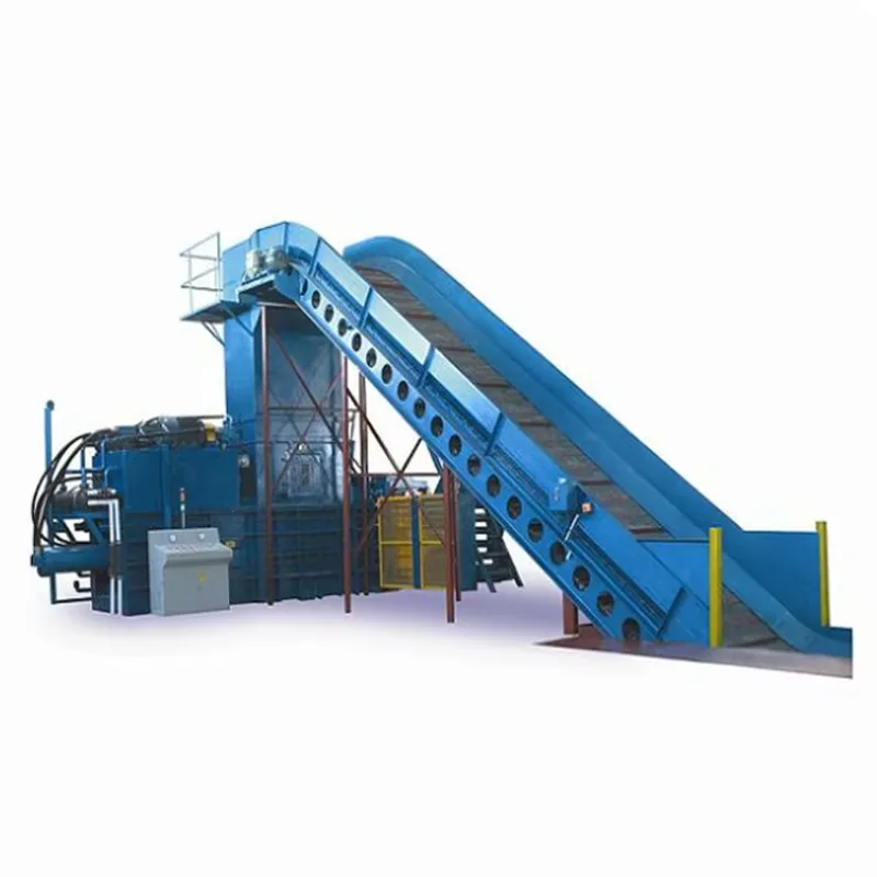 Thick Steel Fully Automatic Horizontal Baler For 24 Hour Non Stop Plastic Film Mulch Waste Compression Manufacturing Plant