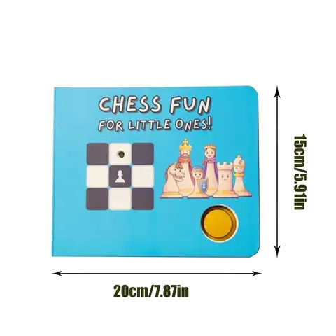 2025 Rolig schackleksak, interaktiv schackbok för barn, lär dig spela strategispel för nybörjare, lärandespel för barn 8 best sales schackbok - №1