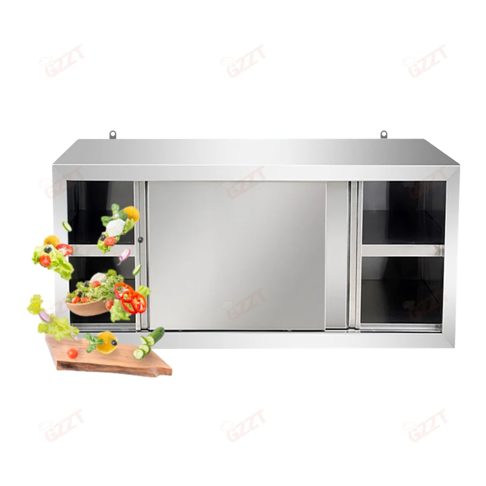 Kitchen Wall Mounted Storage Cabinet Stainless Steel Restaurant  Pantry Work Table Cabinet Hotel Equipment Wall Cabinet