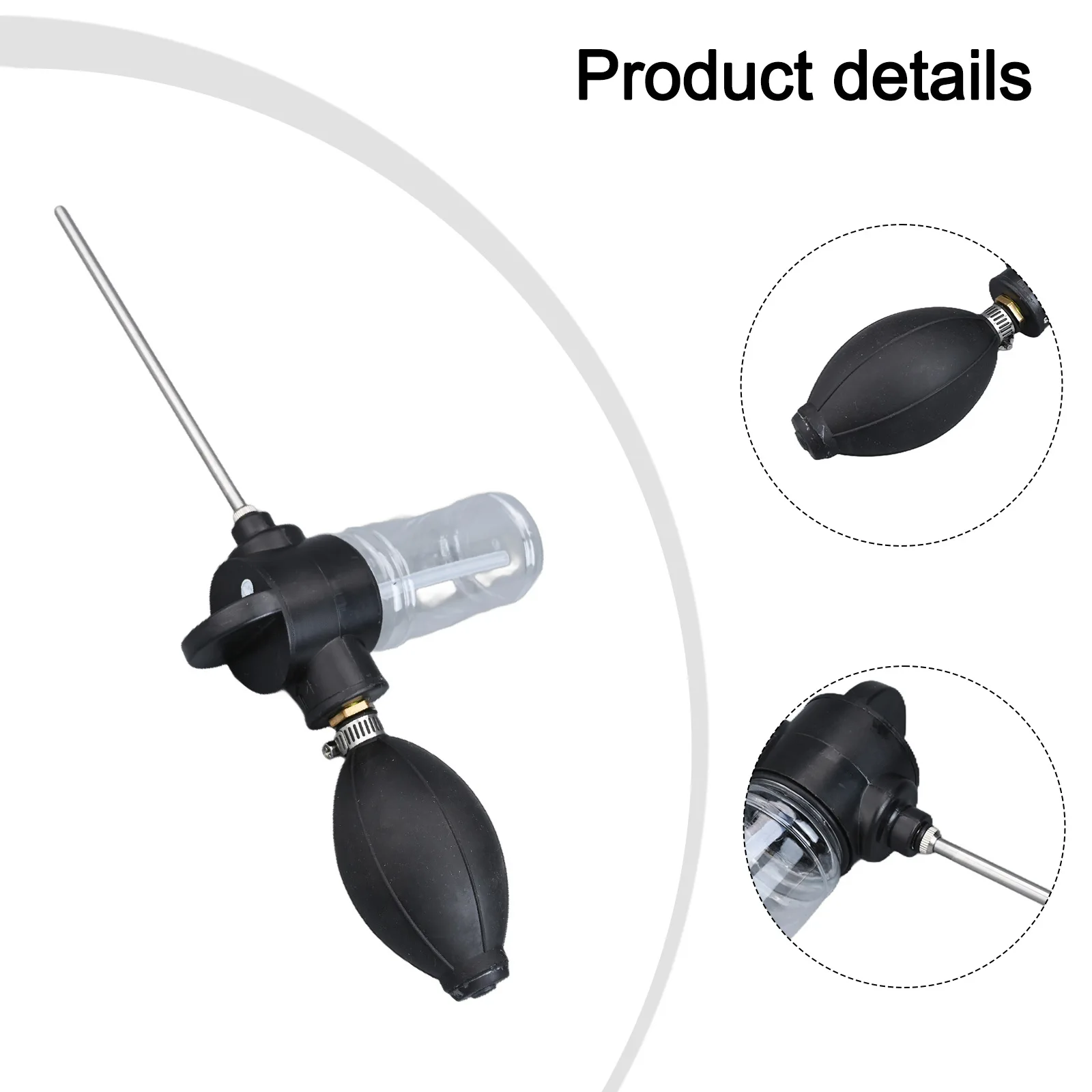 150ml Flies Control Bulb Duster with 3 Stainless Steel Nozzles for Effective Termite Removal and Pest Management